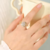 Anillo Ajustable Flor Giratoria Con Zirconias Baño Oro 18k - comprar en línea