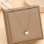 Set Collar Aretes Y Pulsera Dije Corazón Blanco Chapa de Oro 18