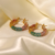 Aretes Arracadas Hoops Micropavé Multicolor Rainbow Baño 18k