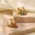 Aretes Arracadas Multicolor Rainbow Baño Oro 18k Micro Pavé