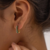 Aretes Arracadas Rectangular Multicolor Rainbow Baño Oro 18k - comprar en línea