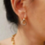 Aretes Arracadas Hoops Baño Oro 18k Micro Pavé en internet