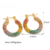 Aretes Arracadas Hoops Micropavé Multicolor Rainbow Baño 18k en internet