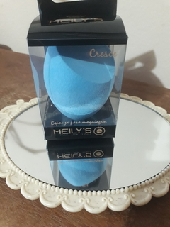 Esponja para maquiagem Meily's - azul - Flordemaio