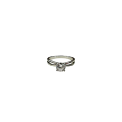 ANILLO COMPROMISO PLATEADO CON PIEDRA