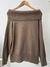 Sweater cuello bote vison en internet