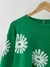 Sweater verde copos de nieve en internet