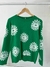 Sweater verde copos de nieve