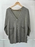Cardigan gris bolsillo