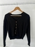 Cardigan trenzado negro