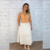 Saia Midi Feminina Linho Godê Forrada Com Bolsos - comprar online