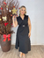Vestido Midi Em Alfaitaria Decote V E Fenda Lateral - loja online
