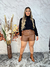 Imagem do Short Curto Em PU Com Cintura Média E Zíper Frontal