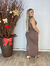 Vestido Tubinho Midi Em Poliamida Com Detalhes Drapeados na internet