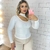 Blusa Manga Longa Com Recorte Vazado