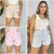 Short Em Alfaitaria Com Cós Elástico E Cinto