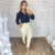 Camisa Social Feminina Com Paete - Tchucas Modas