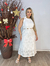 Vestido Midi Sem Manga Em Renda Com Cinto - loja online