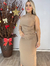 Vestido Tubinho Midi Em Poliamida Com Detalhes Drapeados - loja online