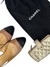 Chanel Gold Quilted Leather Clutch
