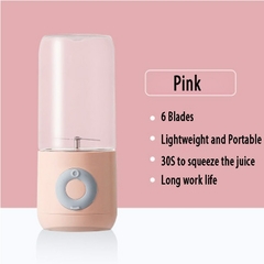 500ML Electric Juicer Portable Smoothie Blender 6 Knife Mini Blenders USB Wireless Rechargeable Mixer Juicers Cup For Travel - comprar online