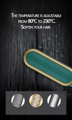 Imagem do New Hair Straightener Hot Comb Anti-scalding Ceramic Hair Curler Multi-speed Electric Straightening Comb Curling Iron Hairbrush