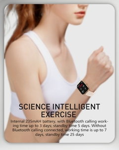 Imagem do Relógio inteligente com carregamento sem fio Bluetooth chamada 28 modos esportivos relógio fitness à prova d'água para homens mulheres monitor de freqüência cardíaca