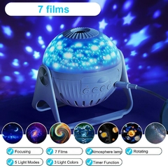 Planetarium Galaxy Night Light Projector 360° Adjustable Star Sky Night Lamp For Bedroom Home Kids Birthday Gift - loja online