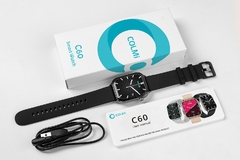 COLMI C60 Smartwatch 1,9 polegada tela cheia Bluetooth chamada monitor de sono de freqüência cardíaca 19 modelos esportivos relógio inteligente para homens e mulheres - BORCELLE
