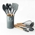 Kit C/12 Utensílios De Cozinha Silicone Cabo Madeira na internet