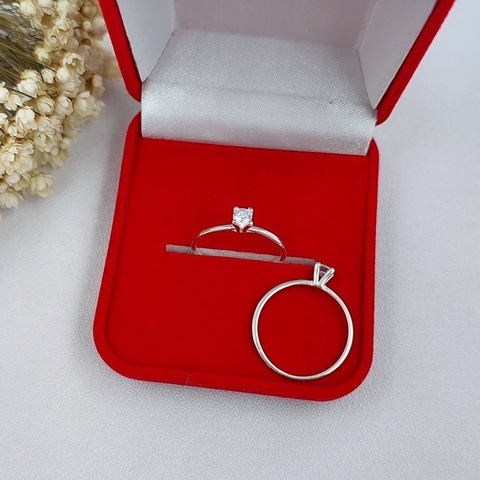 Anel Solitário Zircônia Liso - comprar online