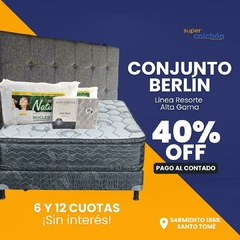 Colchón y Sommier Tista Berlín Resorte - 2 Plazas 140x190