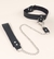 Coleira choker argola dupla com corrente preta