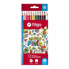 12 LAPICES DE COLORES ACUARELABLES FILGO