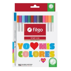 15 MICROFIBRAS DE COLORES SURTIDOS FILGO