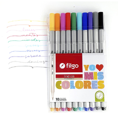 10 MICROFIBRAS DE COLORES SURTIDOS FILGO