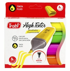 RESALTADORES HIGH TEXTER FLUO X4 TRABI