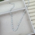 COLAR SWAROSVSKI COM ZIRCÔNIA AZUL NA PRATA 925. - MK_PRATAS_925