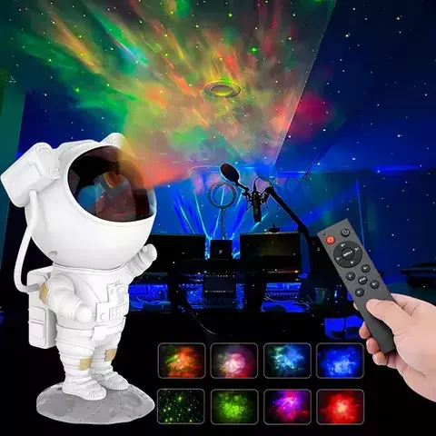 Astronauta Proyector De Estrellas, 360° Adjustable Luces Astronauta Proyector De Nebulosa Galaxia Con Temporizador Y Con