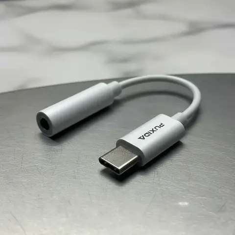 Adaptador De Audio Usb-c A Jack 3.5 Blanco Puxida