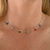 Choker Zircônias Coloridas Penduradas - comprar online