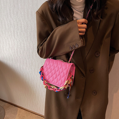 Bolsa Feminina Transversal Alça Corrente Com lençol [6004] - Pinkroxo