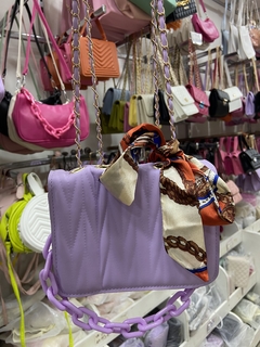 Imagem do Bolsa Feminina Transversal Alça Corrente Com lençol [6016]