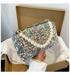 Bolsa feminina Sequins Pérola [6023] - Pinkroxo