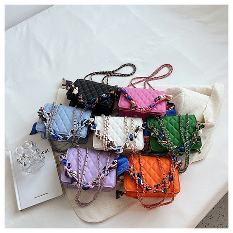 Bolsa Feminina Transversal Alça Corrente Com lençol [6004]