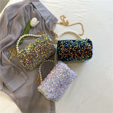 Bolsa feminina Sequins Pérola [6023]