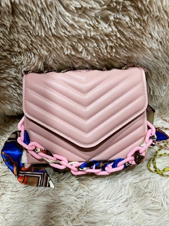 Bolsa Feminina Transversal Alça Corrente Com lenço[6015] - comprar online