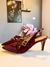 Scarpin 3 tiras vermelho cherry
