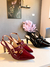 Scarpin 3 tiras vermelho cherry na internet