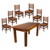 Conjunto de Mesa Retangular 160x80 Robusta Pés 9x9 com 06 Cadeiras de Madeira Anatômica na internet